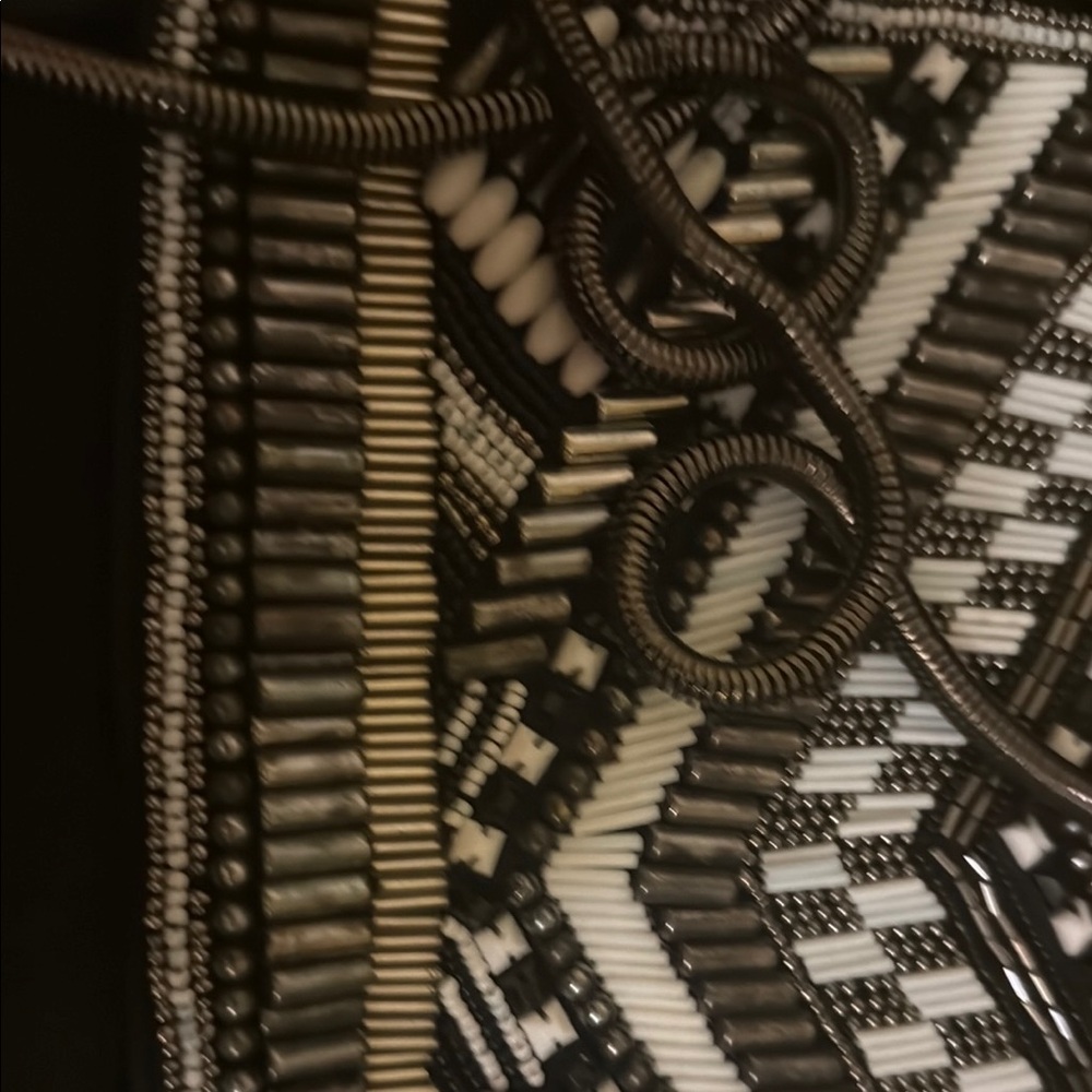 Monochrome Beaded Wristlet